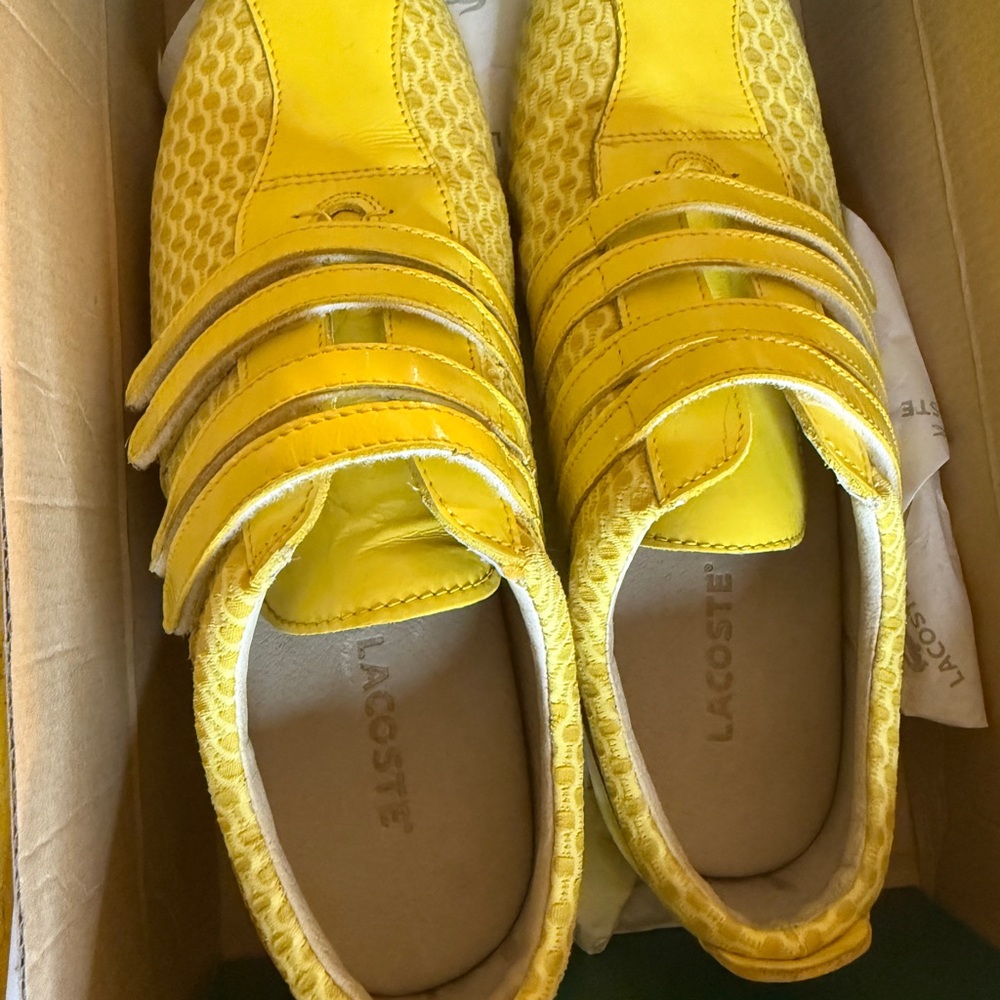Vintages yellow  Lacoste Patterned Sneakers - Picture 4 of 8